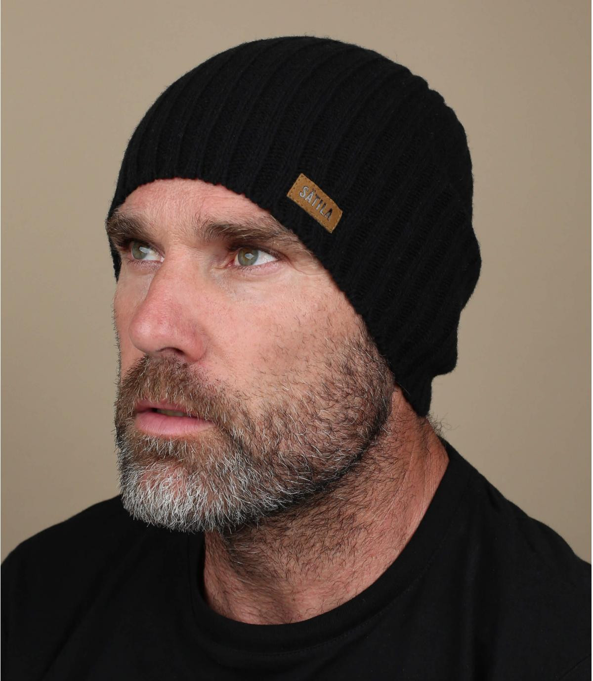 Mütze Beanie simpel schwarz Geilo black